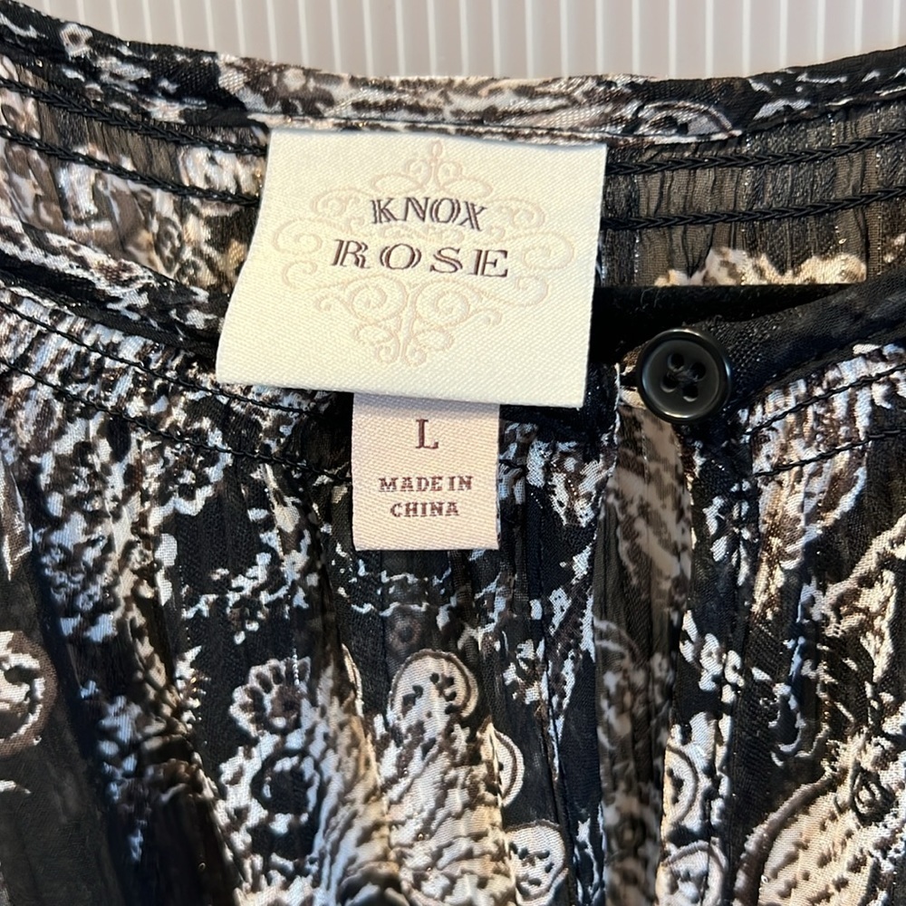 Knox Rose Dress Black/Beige with Lining Size L - Picture 2 of 11